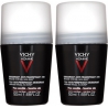 Vichy Homme Deodorant Anti-Transpirant Roll-On 72h 50mlx2