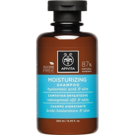Apivita Moisturizing Σαμπουάν Ενυδάτωσης με Υαλουρονικό Οξύ & Αλόη 250ml
