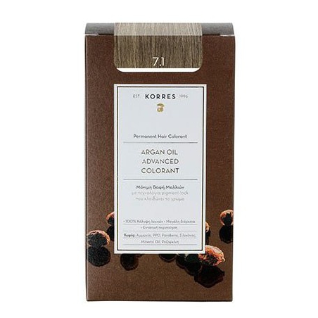 Korres Argan Oil Advanced Colorant 7.1 Ξανθό Σαντρέ 50ml Korres Argan Oil Advanced Colorant 7.1 Ξανθό Σαντρέ 50ml