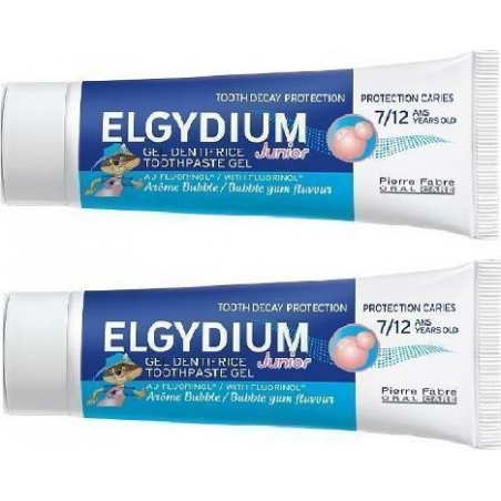 Elgydium Junior Οδοντόκρεμα Gel με Γεύση Bubble 2x50ml Elgydium Junior Οδοντόκρεμα Gel με Γεύση Bubble 2x50ml