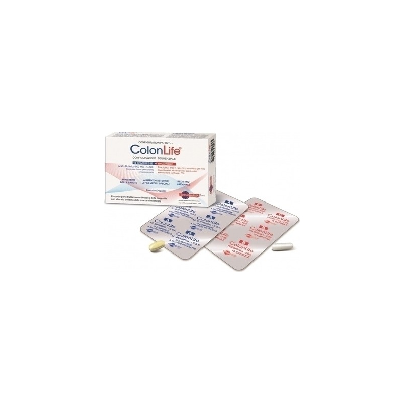 Bionat Pharm Colon Life για Παθήσεις του Παχέος Εντέρου 10 ταμπλέτες + 10 κάψουλες