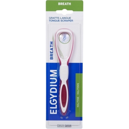 Elgydium Breath Tongue Scraper Ξύστρα Γλώσσας Φούξια 1 Τμχ