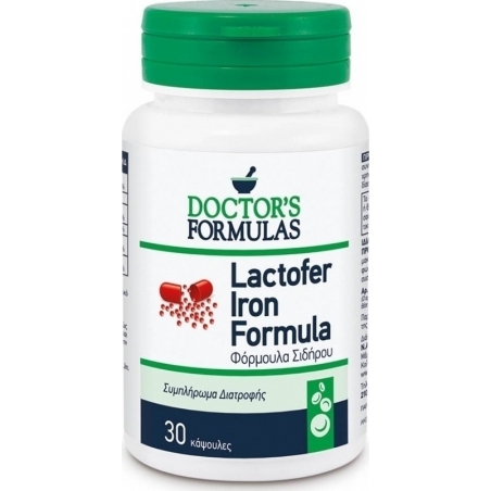 Doctor's Formulas Lactofer Iron Formula 30 κάψουλες Doctor's Formulas Lactofer Iron Formula 30 κάψουλες