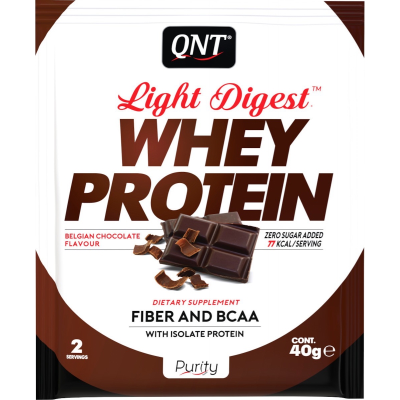 QNT Light Digest Whey Protein 40gr Belgian Chocolate