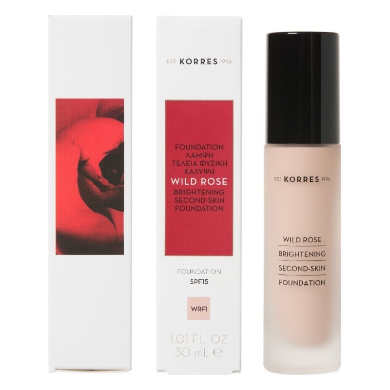 Korres Rose Brightening Second-Skin Foundation SPF15 WRF1 30ml