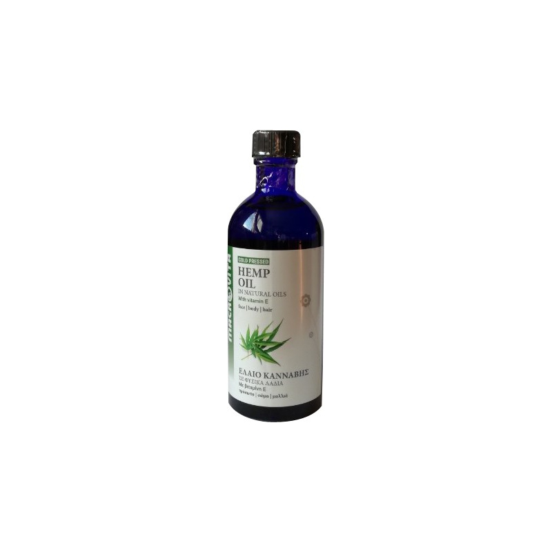 Macrovita Έλαιο Κάνναβης σε Φυσικά Λάδια με Βιταμίνη Ε 100ml