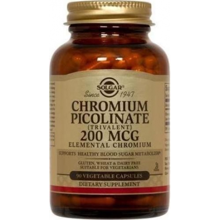 Solgar Chromium Picolinate 200mcg 90 φυτικές κάψουλες