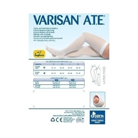 Varisan Varisan A.T.E. 18mmHg Αντιθρομβωτικές Κάλτσες Ριζομηρίου (λευκό) Varisan Varisan A.T.E. 18mmHg Αντιθρομβωτικές Κάλτσες Ριζομηρίου (λευκό)