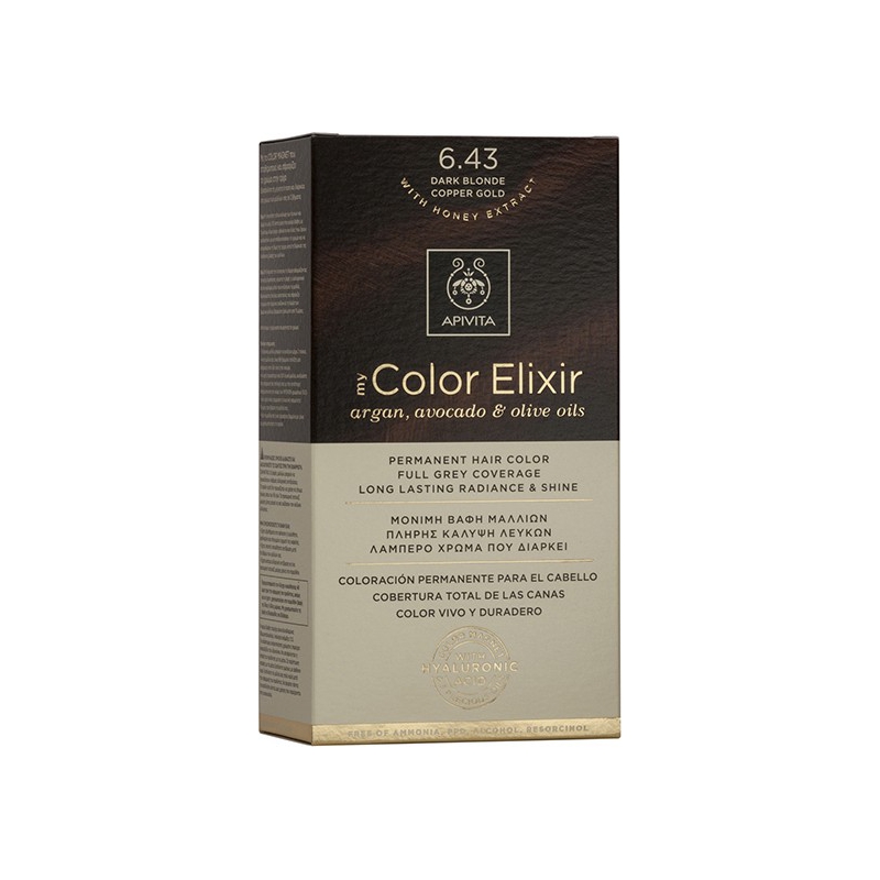 Apivita My Color Elixir 6.43 Ξανθό Σκούρο Χάλκινο Μελί