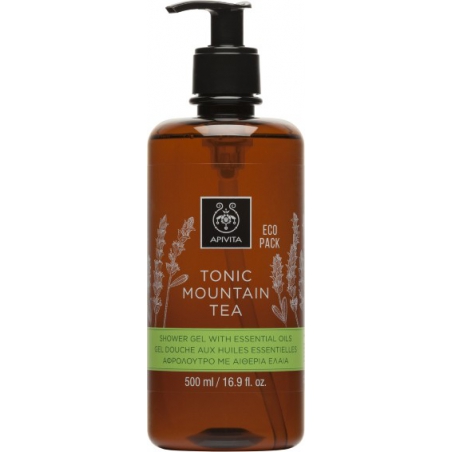 Apivita Tonic Mountain Tea Αφρόλουτρο Με Αιθέρια Ελαια 500ml Apivita Tonic Mountain Tea Αφρόλουτρο Με Αιθέρια Ελαια 500ml