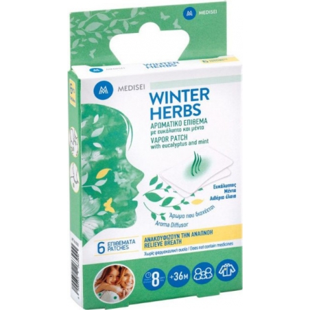 Medisei Winter Herbs Αρωματικό Επίθεμα με Ευκάλυπτο και Μέντα 6τμχ
