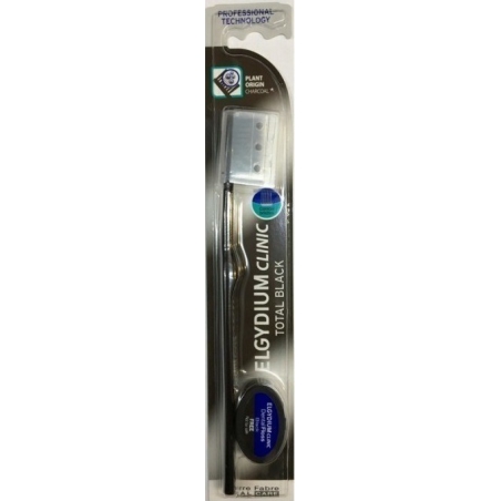 Elgydium Clinic Total Black Οδοντόβουρτσα 1τμχ & δώρο Elgydium Dental Floss Black 1τμχ