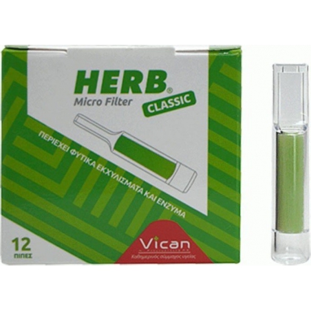 Vican Herb Microfilter 12 Πίπες για κανονικό τσιγάρο Vican Herb Microfilter 12 Πίπες για κανονικό τσιγάρο