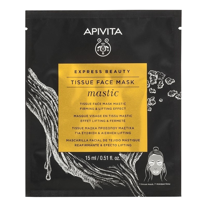 Apivita Express Beauty Tissue Μάσκα Προσώπου με Μαστίχα για Σύσφιξη 15ml