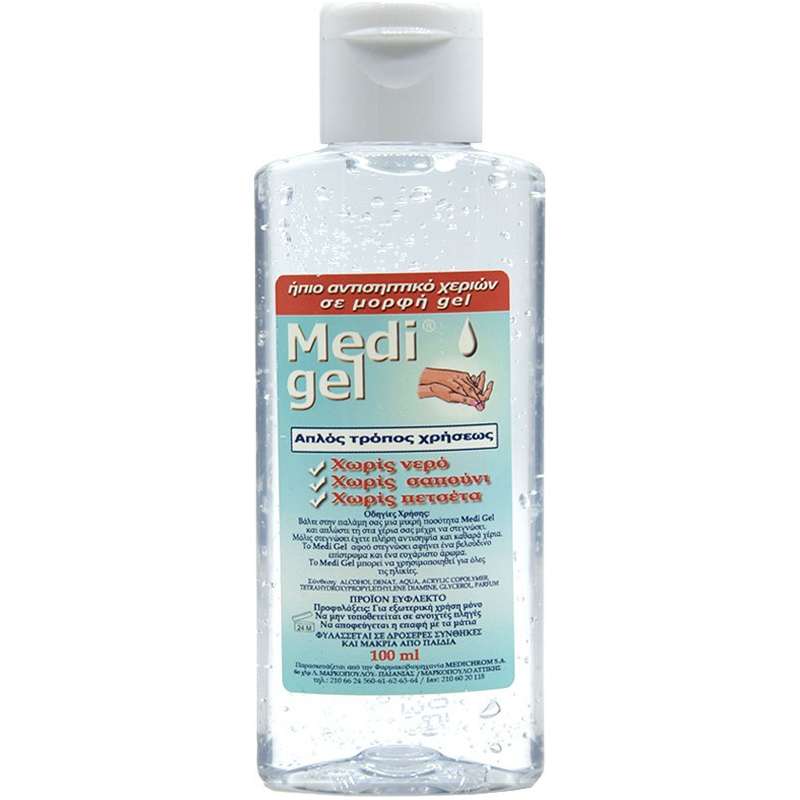 Medichrom Medi Gel Ήπιο Αντισηπτικό Χεριών 100ml
