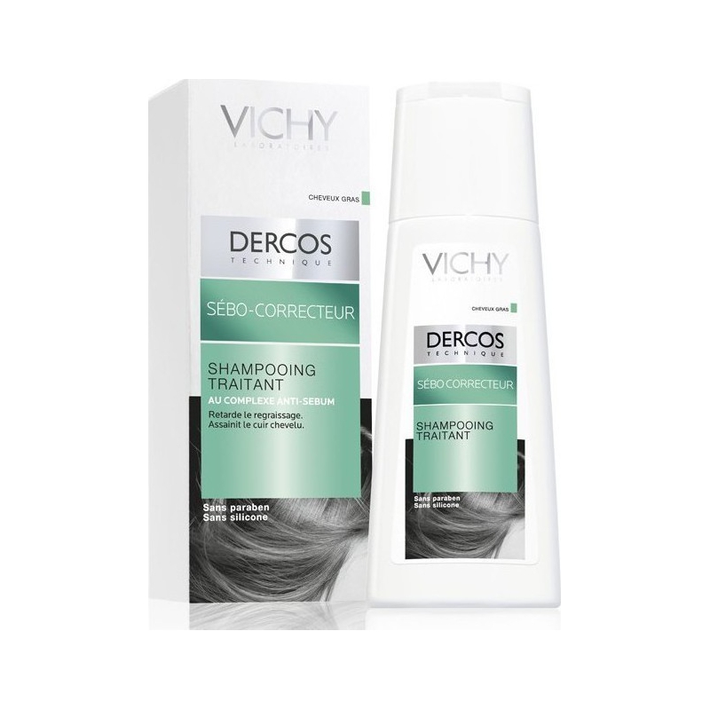 Vichy Dercos Sebo Correcteur Σαμπουάν για τη Ρύθμιση της Λιπαρότητας 200ml