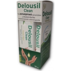 Delousil Clean Ήπια Αντισηπτικά Υγρά Μαντηλάκια 12τμχ