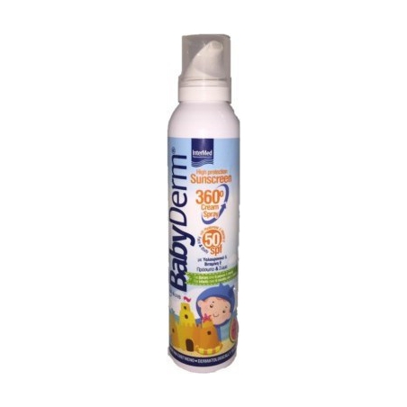 Intermed Babyderm Sunscreen 360 Cream Spray SPF50 200ml Intermed Babyderm Sunscreen 360 Cream Spray SPF50 200ml