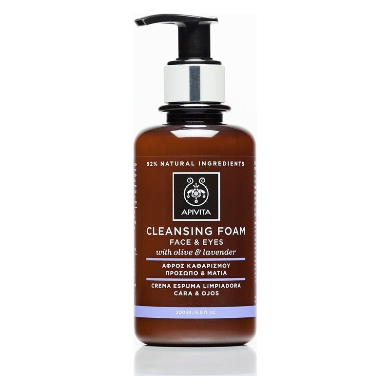 Apivita Cleansing Κρεμώδης Αφρός Καθαρισμού για Πρόσωπο & Μάτια Με Ελιά & Λεβάντα 200ml