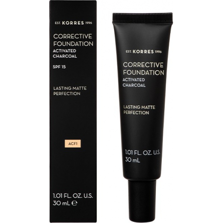 Korres Activated Charcoal Corrective Foundation ACF1 30ml