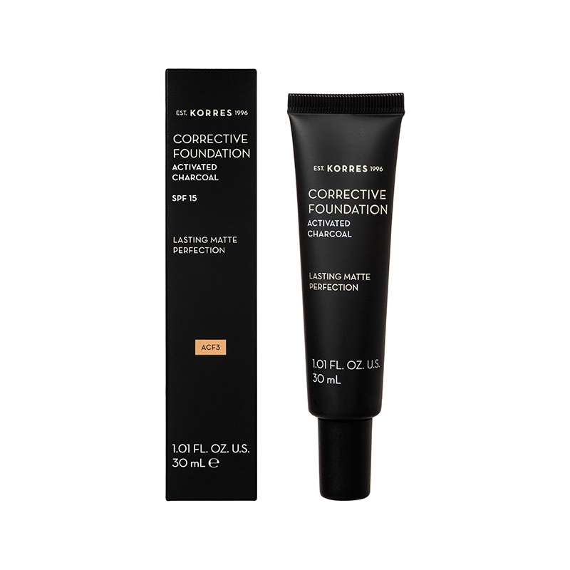 Korres Activated Charcoal Corrective Foundation ACF3 30ml