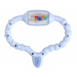 Curaden Curaprox Teething Ring with Massaging Toothbrush Δαχτυλίδι Οδοντοφυΐας Μπλε 1 Τμχ