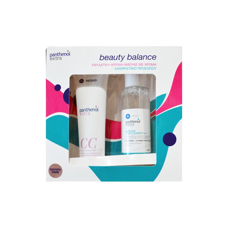 Medisei Promo Panthenol Extra CC Day Cream SPF15 Dark Shade 50ml + Medisei Panthenol Extra Micellar True Cleanser 3 In 1 100ml