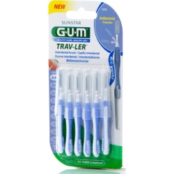 GUM 1312 Trav-ler Interdental Brush - Μεσοδόντιο Βουρτσάκι 0.6mm Λιλά 6 τμχ