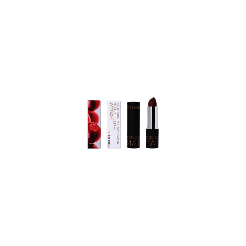 Korres Morello Matte Lipstick 55 Burgundy Leather Matte