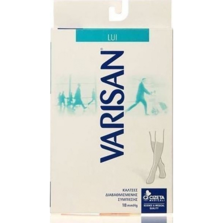 Varisan Lui & Lei Γκρι Κάλτσες Κάτω Γόνατος 14mm Hg
