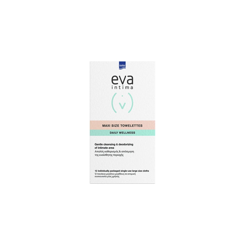 Intermed Eva Intima Maxi Size Towelettes Daily Wellness 12τμχ