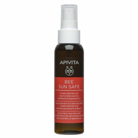 Apivita Bee Sun Safe Hydra Protective Hair Oil Ενυδατικό Λάδι Μαλλιών με Αντηλιακά Φίλτρα 100ml Apivita Bee Sun Safe Hydra Protective Hair Oil Ενυδατικό Λάδι Μαλλιών με Αντηλιακά Φίλτρα 100ml