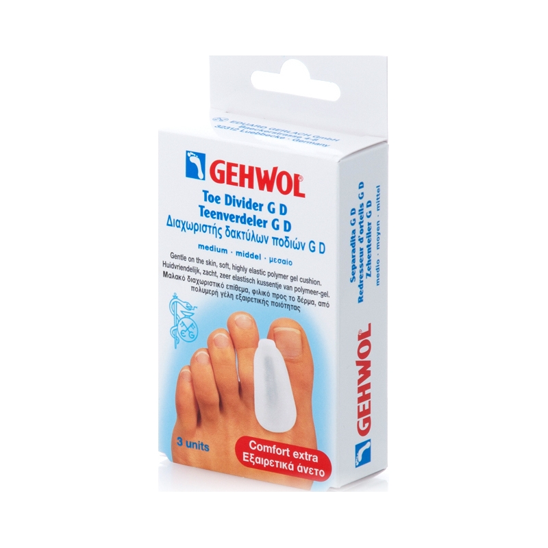 Gehwol Toe Divider GD Medium Διαχωριστής Δαχτύλων Ποδιού GD Μεσαίο Μέγεθος 3 Τεμάχια