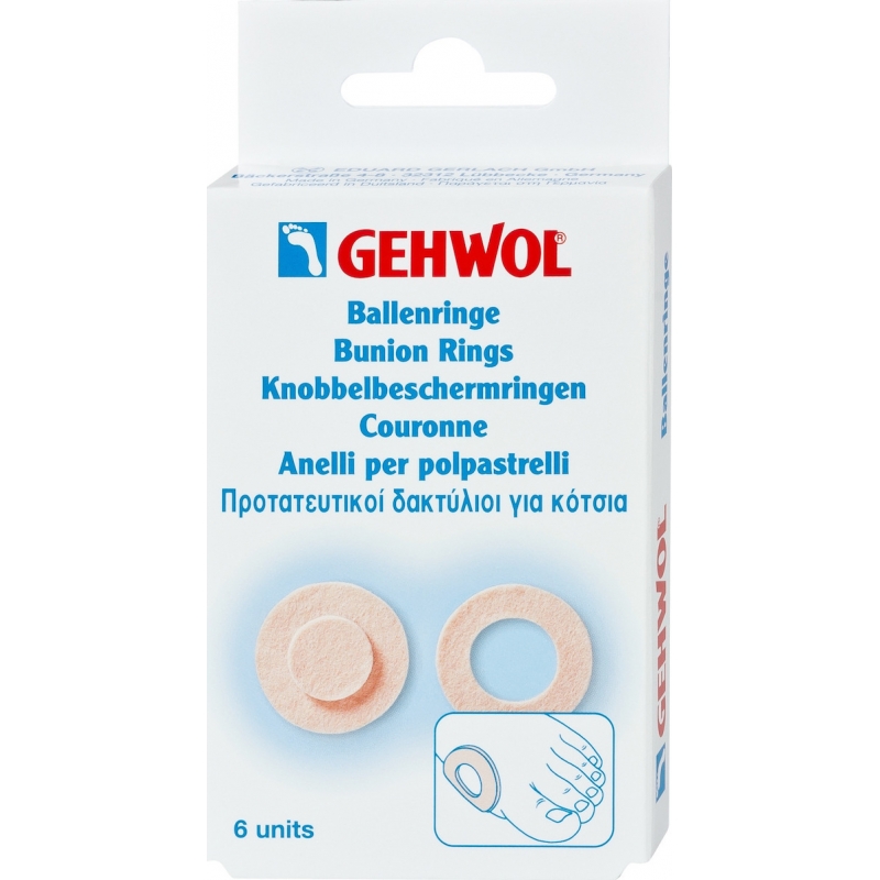 Gehwol Bunion Ring Round Στρογγυλός Προστατευτικός Δακτύλιος για Κότσι 6 Τεμάχια