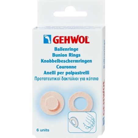 Gehwol Bunion Ring Round Στρογγυλός Προστατευτικός Δακτύλιος για Κότσι 6 Τεμάχια Gehwol Bunion Ring Round Στρογγυλός Προστατευτικός Δακτύλιος για Κότσι 6 Τεμάχια