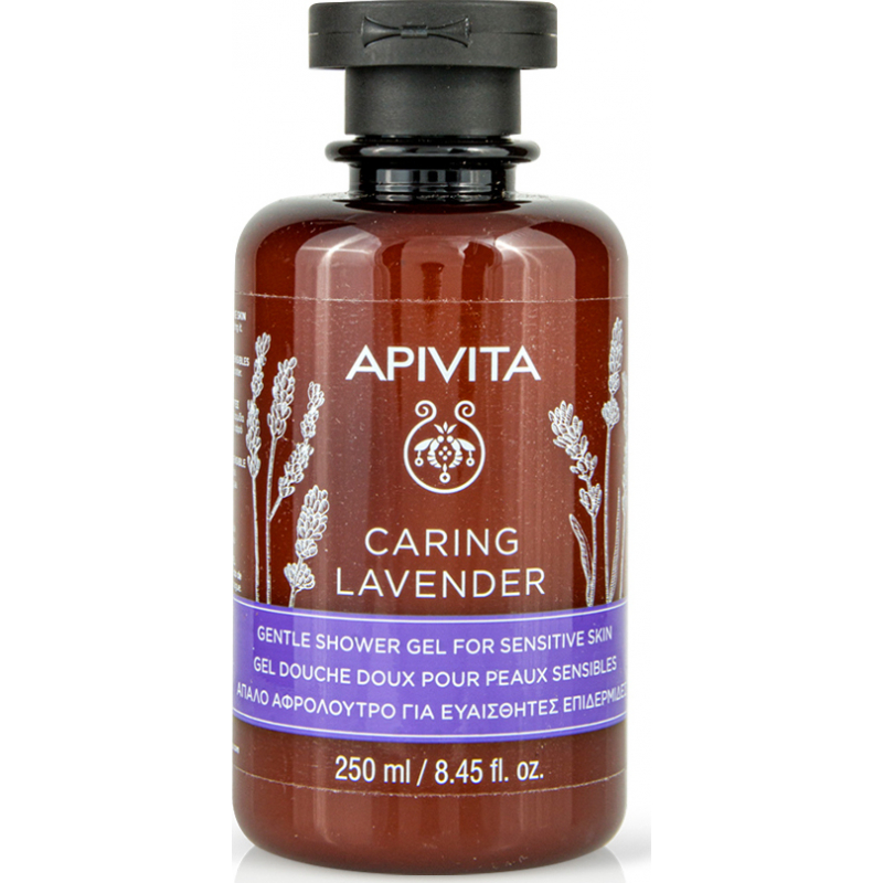 Apivita Caring Lavender Απαλό Αφρόλουτρο Για Ευαίσθητες Επιδερμίδες 250ml