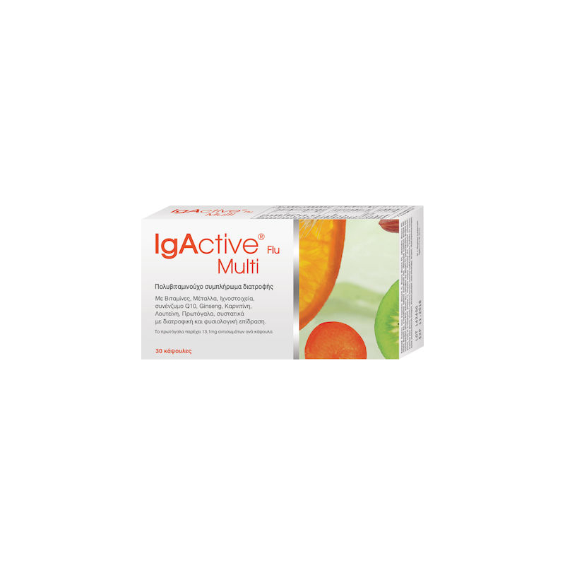 IGACTIVE Flu Multi Πολυβιταμινούχο συμπλήρωμα διατροφής 30 κάψουλες