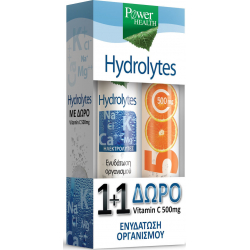 Power Health Hydrolytes + Vitamin C 500mg 2 x 20 αναβράζοντα δισκία