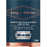 Gillette King C Double Edge Razor Blades Ξυράφια Διπλής Ακμής, Ανταλλακτικά 10 Τεμάχια