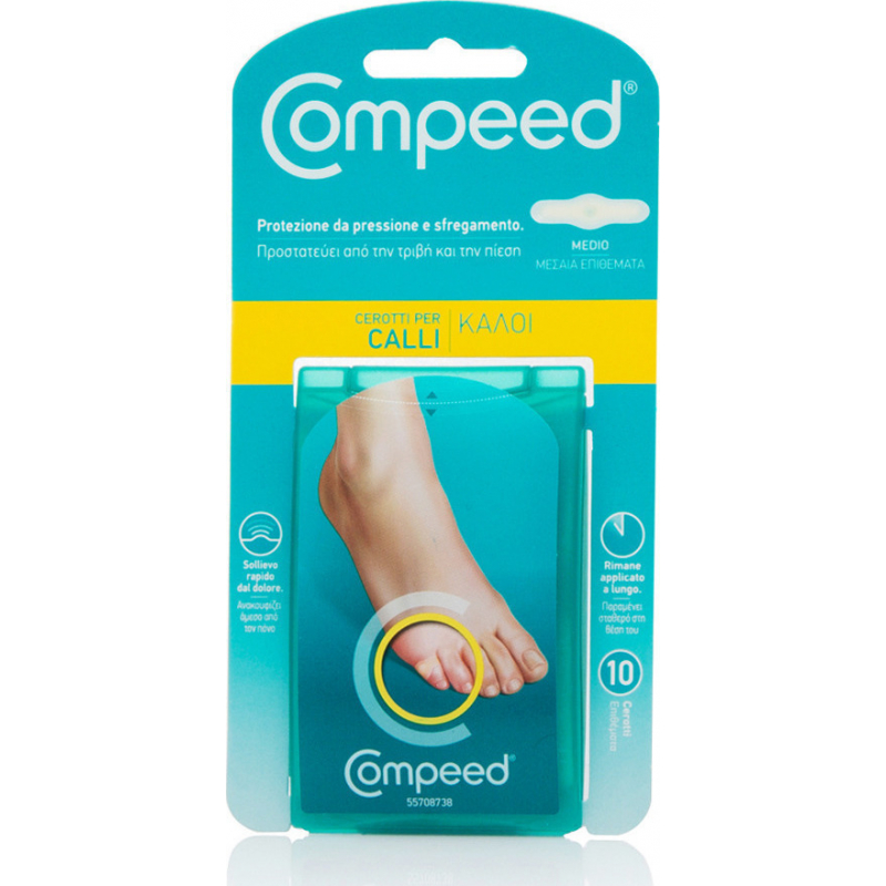 Compeed Επίθεματα για κάλους μεσαίο μέγεθος blister 10τεμ.