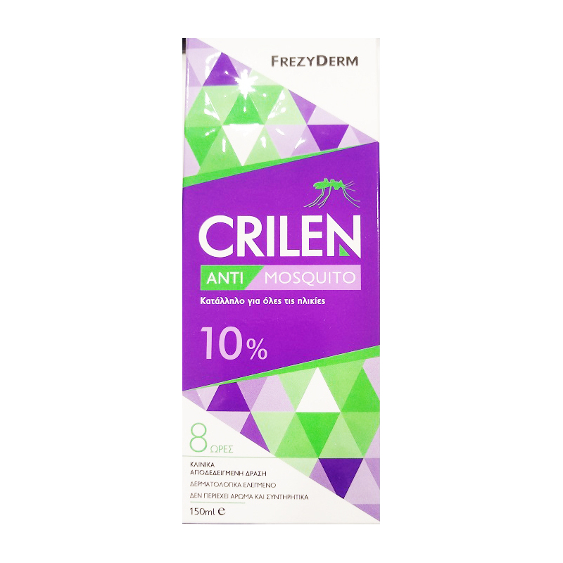 Frezyderm Crilen Anti Mosquito 10% Άοσμο Εντομοαπωθητικό Γαλάκτωμα 150ml