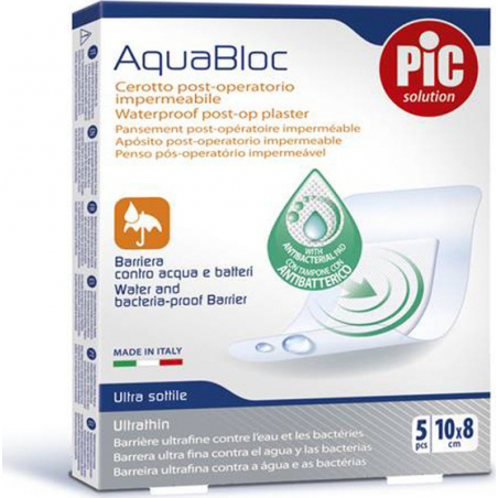 Pic Solution Solution AquaBloc Waterproof UltraThin Antibacterial 10x8cm 5τμχ Pic Solution Solution AquaBloc Waterproof UltraThin Antibacterial 10x8cm 5τμχ