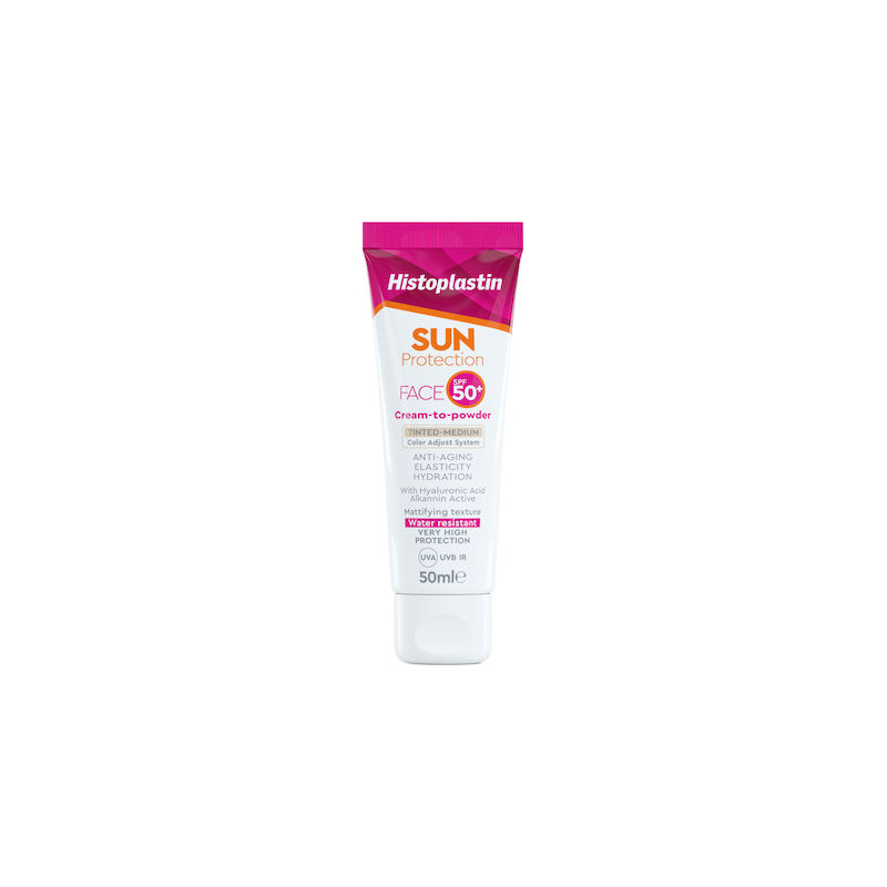 Heremco Histoplastin Sun Protection Tinted Face Cream to Powder Medium SPF50+ 50ml
