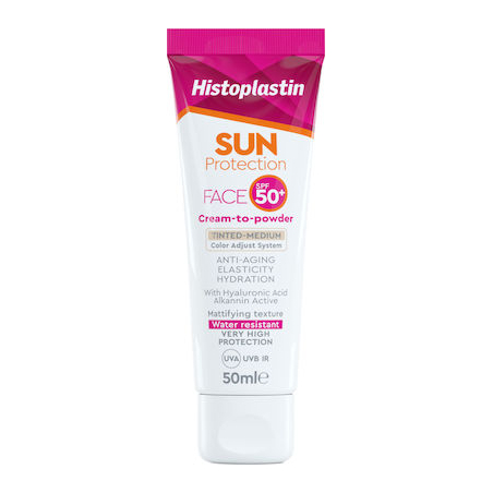 Heremco Histoplastin Sun Protection Tinted Face Cream to Powder Medium SPF50+ 50ml