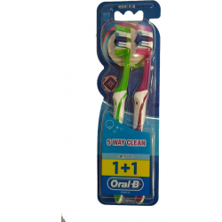 Oral-B Complete 5 Way Clean 40 1+1 Medium Πράσινο - Ροζ