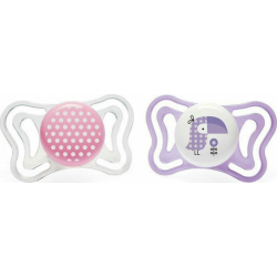 Chicco PhysioForma Light Σιλικόνης Pink/Purple Bird 2-6m 2τμχ