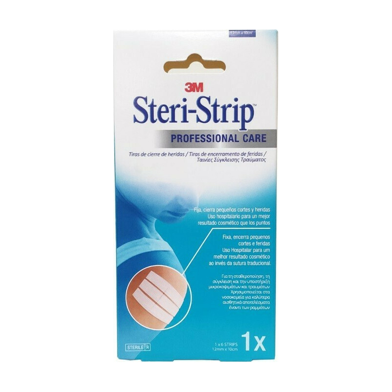 3M Steri-Strip 12mm x 10cm Αυτοκόλλητες Ταινίες Συγκράτησης Δέρματος 1τμχ