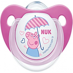 Nuk Πιπίλα Trendline Σιλικόνης Peppa Pig 6-18m Ροζ 1τμχ