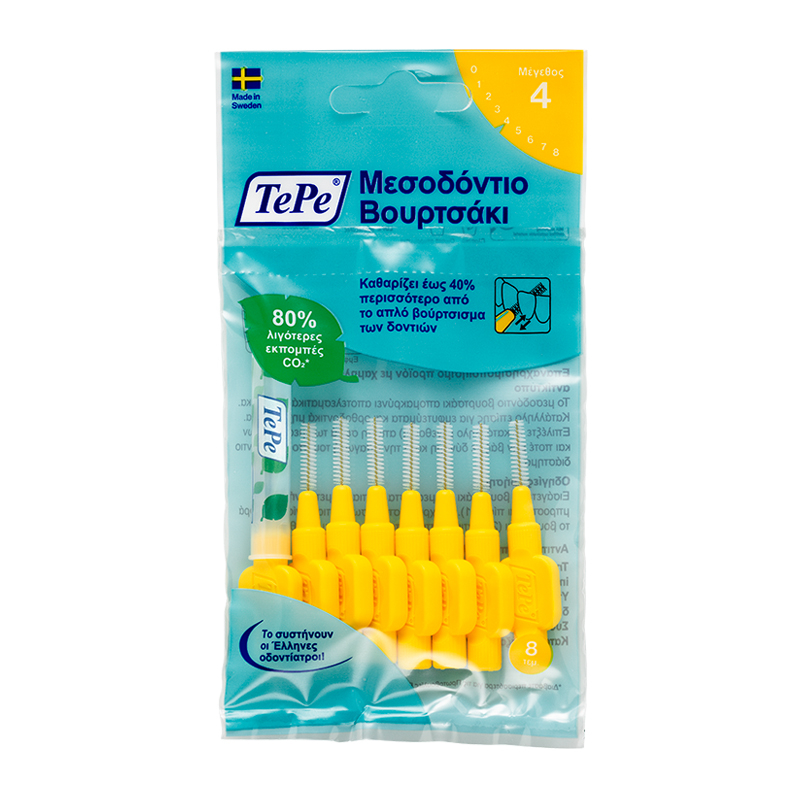 Tepe Μεσοδόντια Βουρτσάκια fine 0.7 mm Κίτρινο 8 τεμ