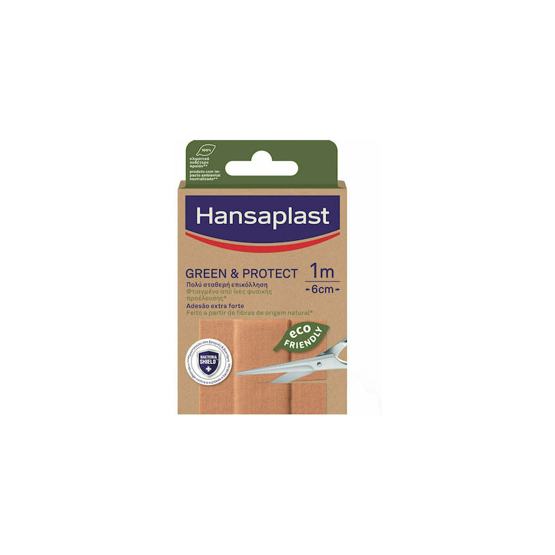 Hansaplast Αυτοκόλλητο Επίθεμα Green & Protect 100x6cm 1τμχ